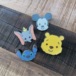 Disney Parks Cross Stitch Pin - Set of 4
